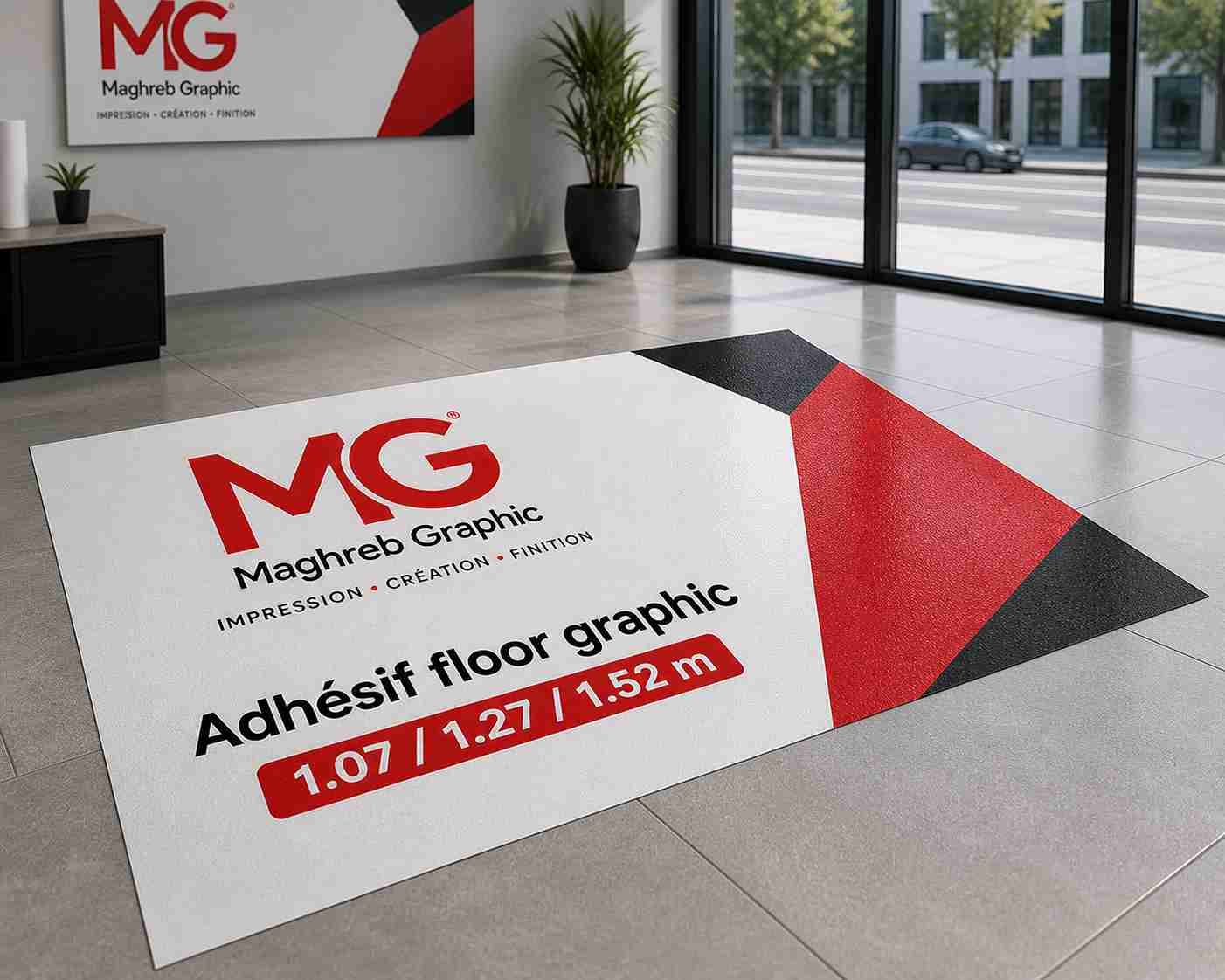 Adhésif floor graphic